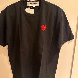Comme des Garcons Play Black Tee Size L NWT